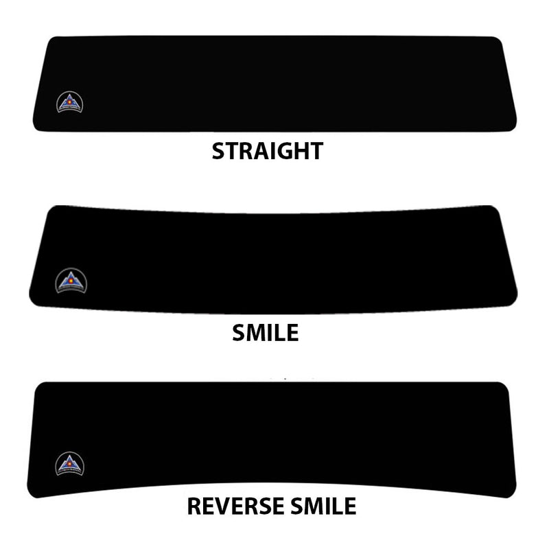 Fairing shapes, straight bottom, smile bottom, reverse smile bottom
