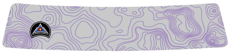Grey and Purple Topo Map Wrap