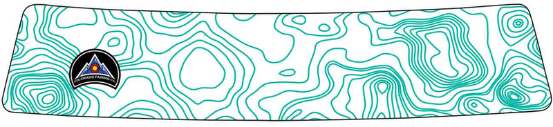 Teal and White Topo Map Wrap