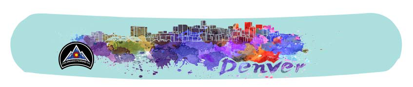 Denver Abstract with Light Blue Background Wrap