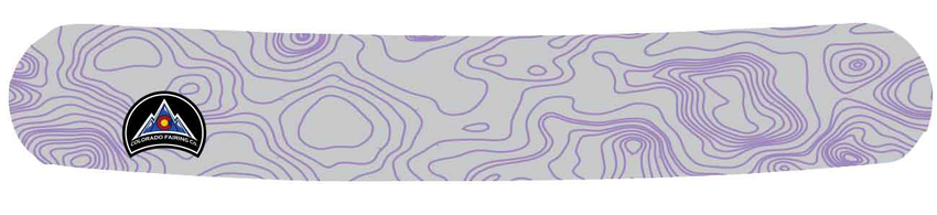 Grey and Purple Topo Map Wrap