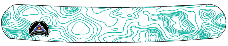 Teal and White Topo Map Wrap